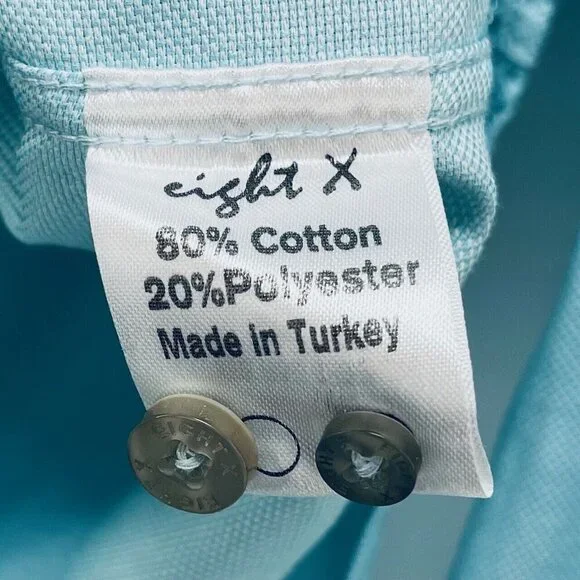 Eigth X Shirt Size L Men’s Premium Classic Fit Blue Long Sleeve  Button Up - Picture 9 of 10